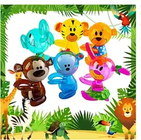 Decoração inflável de festa de aniversário, brinquedo inflável de animais da selva do safari, brinquedos para praia para meninos e meninas