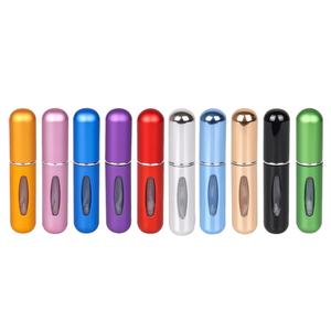 Atomizador de Viaje de Aluminio Metálico Moderno y de Lujo de 5 ml, Botellas de Spray Portátiles Mini Recargables con Llenado Inferior, Perfume de Vidrio Vacío - Product Image 1