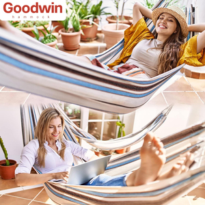 <span class=keywords><strong>Hamac</strong></span> <span class=keywords><strong>de</strong></span> camping pliable portable en <span class=keywords><strong>toile</strong></span> 260*80cm, <span class=keywords><strong>hamac</strong></span> balançoire pour l'extérieur - Product Image 4