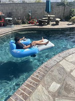 Chaise longue flottante motorisée pour piscine, transat gonflable électrique avec moteur intégré pour adultes, porte-gobelet, stock d'usine