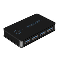Commutateur KVM USB 3.0 à 2 ports partagés avec 4 ports USB 3.0 Sélecteur de commutateur pour PC portable Clavier Souris Imprimante Accessoire Audio Vidéo