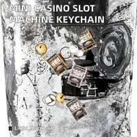 Porte-clés de machine à sous de style vintage Mini Casino Porte-clés en métal Kawaii pour les cadeaux de fête de Noël Las Vegas