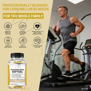 Gélules <span class=keywords><strong>de</strong></span> lécithine naturelle 700 mg <span class=keywords><strong>de</strong></span> phosphatidyléthanolamine (phospholipides) <span class=keywords><strong>de</strong></span> marque privée – Complément alimentaire en gélules molles - Product Image 4