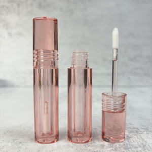 <b>Clear</b> Transparent PETG/AS Lip <b>Gloss</b> Tubes Cylinder Cosmetic Packaging Lip Oil Container Empty Bottle - Product Image 1