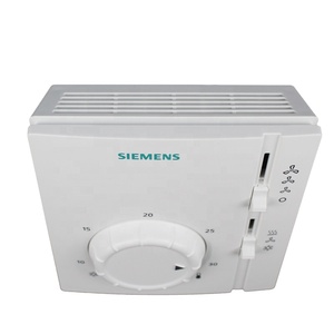 Termostato de habitación de PVC Siemens con interruptor de ventilador manual de 3 velocidades RAB11.1 Salida de <span class=keywords><strong>control</strong></span> Bobinas DE VENTILADOR DE 2 tubos Termostato de 2 posiciones - Product Image 2
