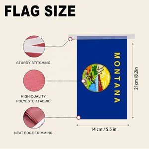 Factory Direct Custom 14x21cm USA Montana String Flags Personalized Oro y Plata Seal <b>Bunting</b> Banner for <b>Festival</b> Parade - Product Image 2