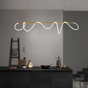 Apartamento Villa <span class=keywords><strong>cocina</strong></span> círculo <span class=keywords><strong>redondo</strong></span> trenzado lámpara colgante <span class=keywords><strong>fluorescente</strong></span> luz oro hierro regulable grande para sala de estar - Product Image 3