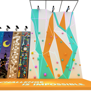 Mur d'<span class=keywords><strong>escalade</strong></span> personnalisé adapté aux adultes pour les enfants Cartoon Painted Rock Fiber Glass avec 5 niveaux de difficulté - Product Image 6