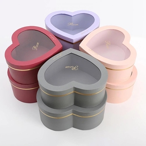 Custom Women Men Luxury Flower Gift Box Packaging Heart Shaped Box For Flowers