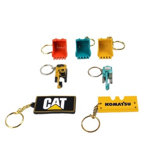 <span class=keywords><strong>Porte</strong></span>-clés créatif en métal 3D en forme d'excavatrice avec impression UV, design vintage de dessin animé, cadeau promotionnel. Vente en gros personnalisée. - Product Image 2