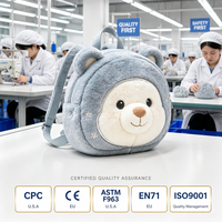 Sac à dos en peluche personnalisé pour enfants avec logo brodé, sac de dessin animé en gros pour cadeau de marque pour enfants