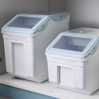 Boîte de stockage de céréales alimentaires en plastique RTS 10/15/25 kg, scellée, anti-humidité, anti-poussière, grande boîte de stockage de nourriture pour animaux de compagnie
