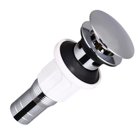 PPW CM1304A Accessoire de vidange escamotable moderne en acier inoxydable poli à connexion par vis, avec filtre en cuivre, écologique et anti-corrosion
