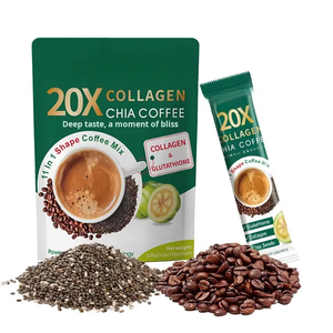Pó de Café de Chia com Colágeno Natural Original Certificado GMP para Gestão de Peso em Adultos, Brilho da Pele e Beleza, 2.5g de Proteína - Product Image 3