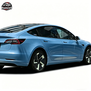 NIKO Film Blue <b>Vinyl</b> <b>Wrap</b> PET Meissen Blue Color Car Paint Protection Film Scratch Resistant 3-Year Warranty Bling Bling Crystal - Product Image 1