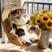 Peluche personnalisée de personnage de jeu animé, jouet en peluche doux, poupée compagnon de jeu anime avec vêtements amovibles, OEM ODM