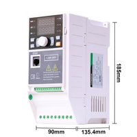 Variador de Frecuencia Linecome VFD 220V-380V 2.2KW 3HP, Convertidor de Frecuencia Monofásico/Trifásico para Compresor y Motor de Bomba de Agua 0-500Hz, MOQ 1