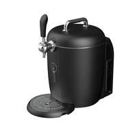 Mini distributeur de bière artisanale 6L avec robinet en acier inoxydable et poignée métallique haut de gamme pour bière
