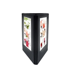 Support de menu lumineux en gros, 3 pages, menu numérique de table, support de table triangulaire, couverture de menu LED - Product Image 1