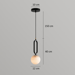 Lámpara Colgante de Techo Moderna Minimalista con Anillo de Cobre Sólido y Bombilla <span class=keywords><strong>G9</strong></span> Cálida Incluida para Dormitorio, Cocina o Isla - Product Image 6