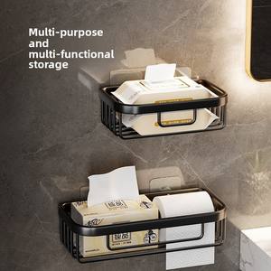 Estante de almacenamiento de inodoro de aleación de aluminio montado en esquina <span class=keywords><strong>Ermo</strong></span> Modern, cesta de papel higiénico sin perforaciones con rollo de papel para Baño - Product Image 4