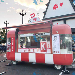<span class=keywords><strong>Remorque</strong></span> de restauration rapide de support de hot-dog personnalisé <span class=keywords><strong>professionnel</strong></span> avec camion de nourriture de crème glacée de café extérieur de 4 roues - Product Image 2