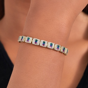 4mm CZ Rhodium Zircon Cubique Mode Fine Bracelet Bijoux 14K 18K Plaqué Or Tendance Femmes Tennis Zircon Chaîne Bracelet - Product Image 6