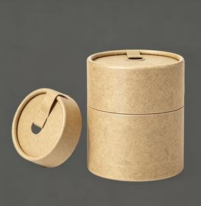 Tea Coffee Safe Visual <b>Window</b> Food Cylindrical Paper Can, Moisture-Proof Child-Resistant Buckle Paper Tube - Product Image 2