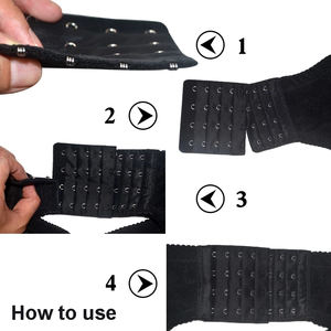 <span class=keywords><strong>Extension</strong></span> de <span class=keywords><strong>soutien</strong></span>-<span class=keywords><strong>gorge</strong></span> confortable 2 3 <span class=keywords><strong>4</strong></span> <span class=keywords><strong>crochets</strong></span> 3 rangées bande multi taille couleur sangle d'<span class=keywords><strong>extension</strong></span> élastique avec <span class=keywords><strong>crochets</strong></span> en acier inoxydable pour les femmes - Product Image 5