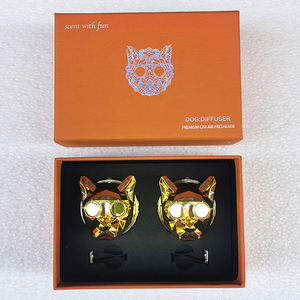 Ambientador de coche de Material ABS American BullyDog con gafas de Bulldog de lujo Perfume sólido inicial con varios aromas al por mayor - Product Image 1