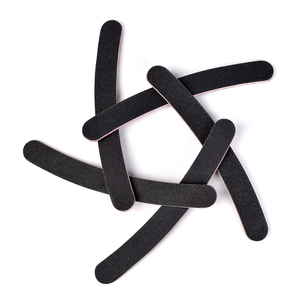 Lima de Uñas Curva Negra de Grano 100/180 con Punta Afilada Falcate, Pulidor de Doble Cara para Herramientas de Manicura y Pedicura - Product Image 4