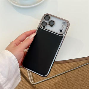 Coque de protection simple de couleur unie électroplaquée pour <span class=keywords><strong>iPhone</strong></span> 16 <span class=keywords><strong>Pro</strong></span> <span class=keywords><strong>Max</strong></span>, protection complète de l'objectif, coque de téléphone pour <span class=keywords><strong>iPhone</strong></span> 17 - Product Image 6