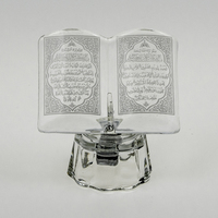 Nouvelle conception, cadeaux islamiques en verre cristal or et argent, boîte personnalisée de taille mini, cadeaux islamiques pour mariage, souvenir