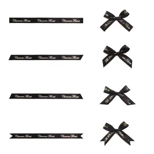 Mafolen Factory Wholesale Customized Size Colors Ribbon Logo Custom Ribbon For Bows Handmade Satin Ribbon Bow For Gift