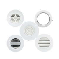Grille d'aération ronde en plastique ABS de conception moderne pour système de ventilation CVC, grille d'aération pour climatisation