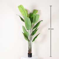 Plante artificielle d'intérieur de 1,2 m à 2,1 m, type Bananier du voyageur ou Oiseau de paradis, pour aménagement paysager et décoration