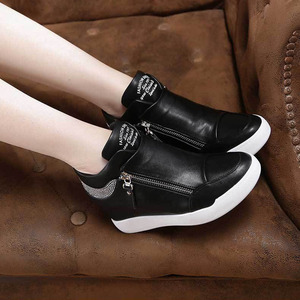 <span class=keywords><strong>Sneakers</strong></span> con aumento <span class=keywords><strong>interno</strong></span> Casual con suola spessa <span class=keywords><strong>tacco</strong></span> alto nuove scarpe bianche eleganti con taglio alto per le donne - Product Image 3