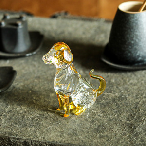Yellow Crystal Dog Puppy Cute Birthday <b>Sweet</b> Gifts Eco-Friendly Polished Figurine Collection Animal Collectible Ornament - Product Image 6