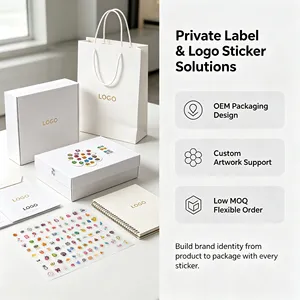 Etiquetas Adhesivas de Papel con Diseño de Dibujos Animados, Personalizadas, con Logotipo de Marca Privada, para Empaquetado, Uso Comercial, Ecológicas - Product Image 1