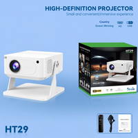 Nouveau projecteur CRT HT29 transfrontalier, best-seller, 720P HD 4K, mini projecteur portable pour home cinéma, fonctionnalité PTZ sans fil, 3D intégré, sans fil
