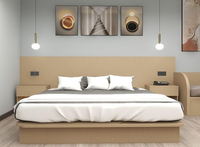 Heißer Verkauf Günstiger Preis Modernes Hotel-Schlafzimmermöbel-Set Einzel- und Doppelbettgestell & Kopfteil für Komplettes Zimmer