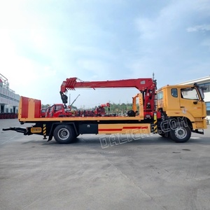HOWO 4x2 piattaforma di carro attrezzi 10 tonnellate idraulico carro attrezzi ruote sollevamento braccio dritto gru per carro attrezzi - Product Image 4