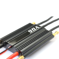 ESC programmable sans balais 90A 2-6S étanche, refroidi par eau, multifonctions, avec protection pour bateau RC