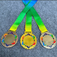Médaille de football de sport de souvenir en métal personnalisé de vente directe d'usine, médaille vierge personnalisée