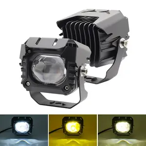 HOLY Motorcycle Spotlight Headlight LED Lens Hi/Low Beam Driving Fog Lights Auxiliary Lamp For Motorbike Off-road 8-80V