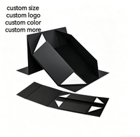 Boîtes cadeaux rigides en carton noir avec logo personnalisé ISO9001, fermeture magnétique, pour vêtements, chaussures et textiles.