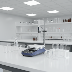 Agitateur magnétique puissant de laboratoire 550c 20L avec contrôle numérique LCD 7 pouces et minuterie pour agitation de liquides visqueux - Product Image 3