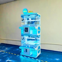 Machine à pinces double commerciale à monnayeur avec éclairage LED, distributeur de prix pour salles d'arcade et centres de divertissement familial
