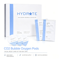 Capsule à effet Bohr pour soins du visage à l'oxygène 3 en 1, capsules d'oxygénation au CO2, gel de soin carboxy, machine à bulles, kit spa