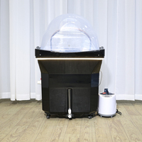 Mobilier Moderne de Salon de Beauté, Bac à Shampooing Japonais sans Plomberie, Lavabo de Tête Spa Portable Noir de Luxe avec Réservoir d'Eau de 60L